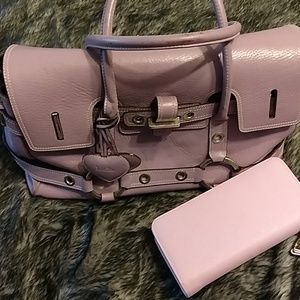 Lavender Leather Luella Bag & wallet